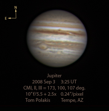 Jupiter: September 3, 2008