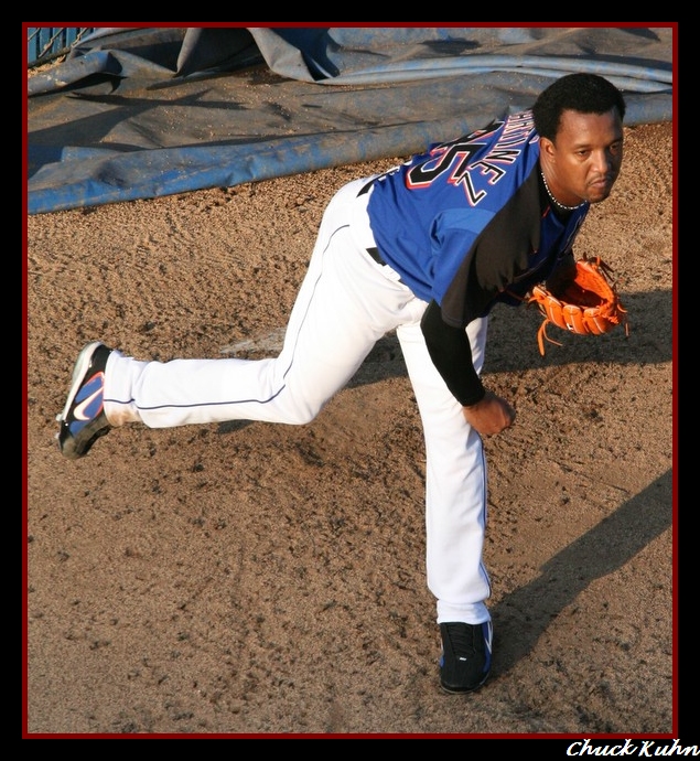 Pedro Warming up