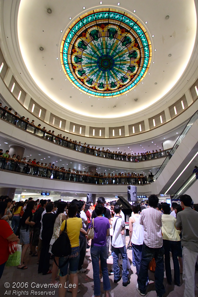 Inside a shopping mall