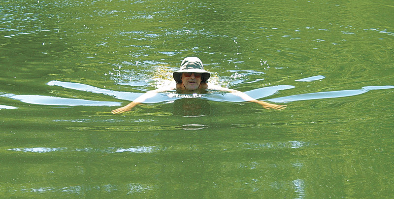 Peter in the pond