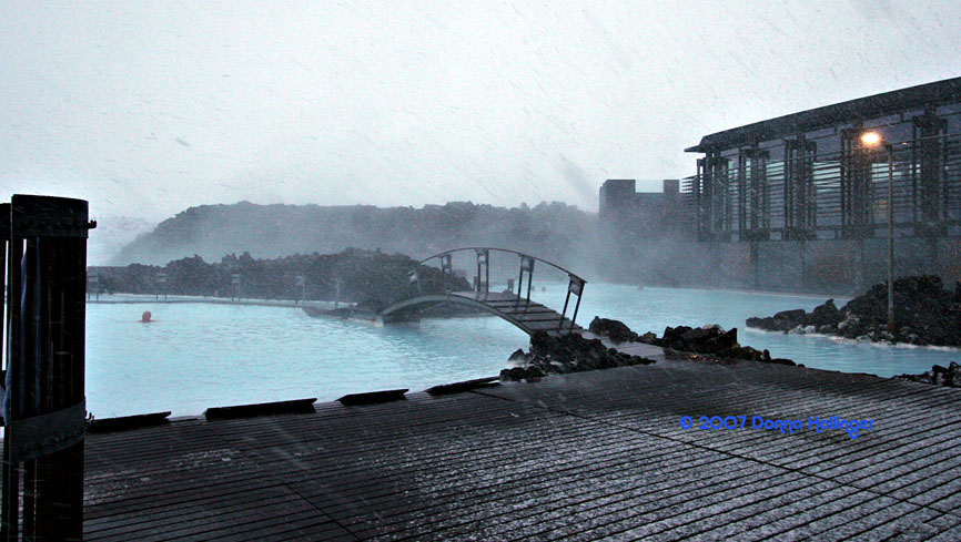 Blue Lagoon In Snow