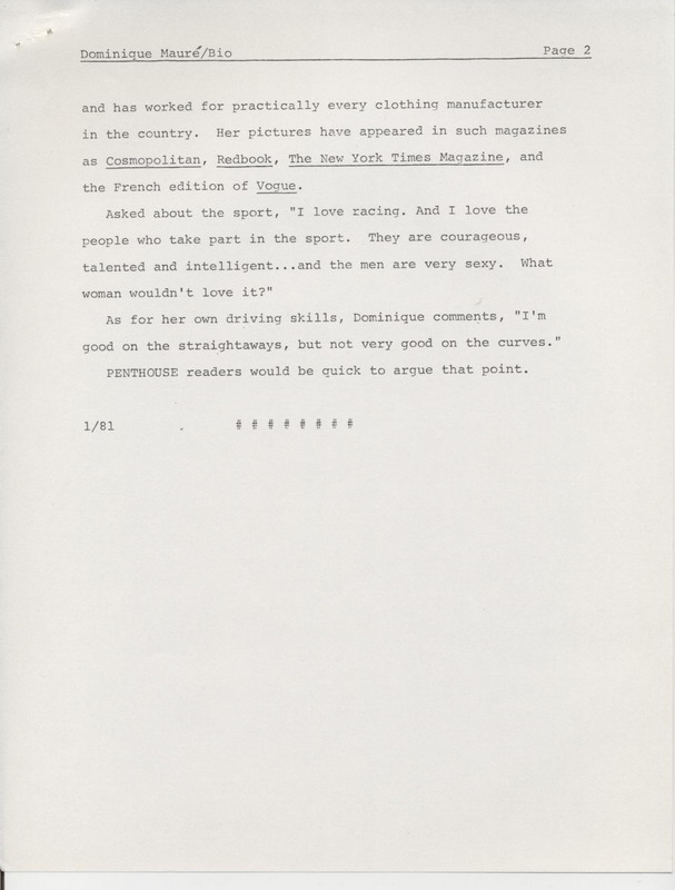 Penthouse Momo Dominique Maure Bio, Page 2