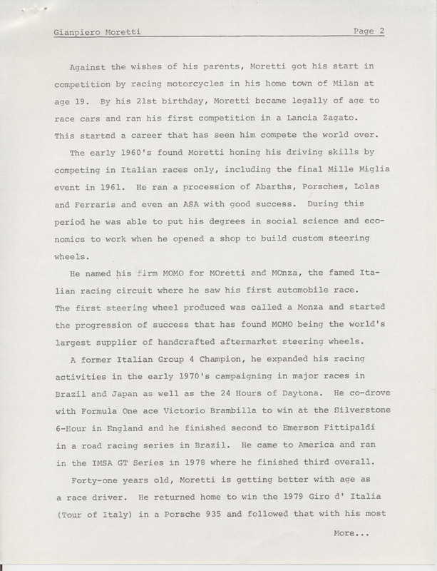 Penthouse Momo: Gianpiero Morettis Bio, Page 2