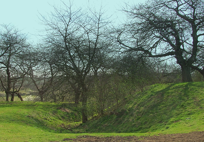 Stockbury Castle; the bailey ditch