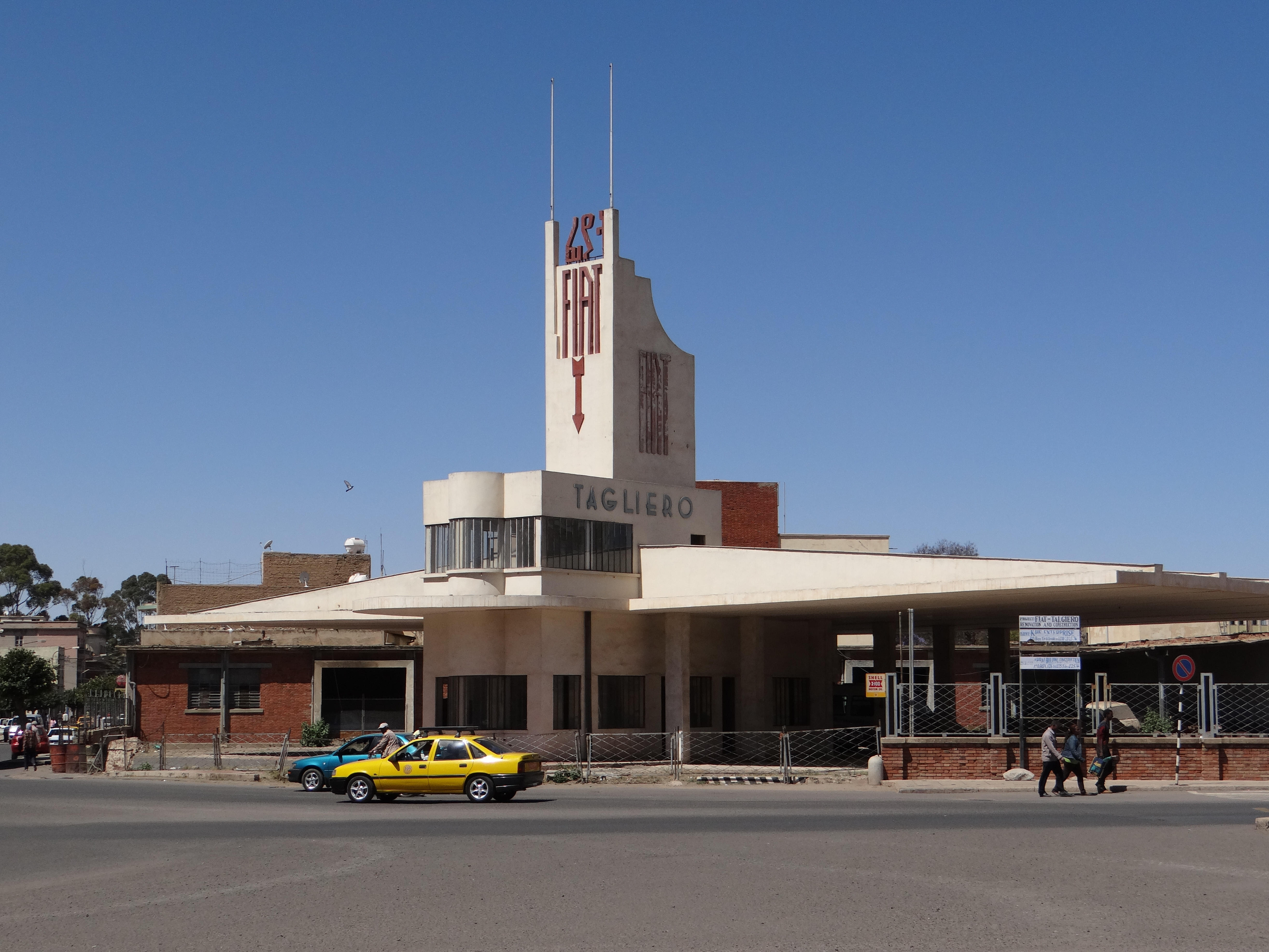 Art deco architectue in Asmara, Eritrea.