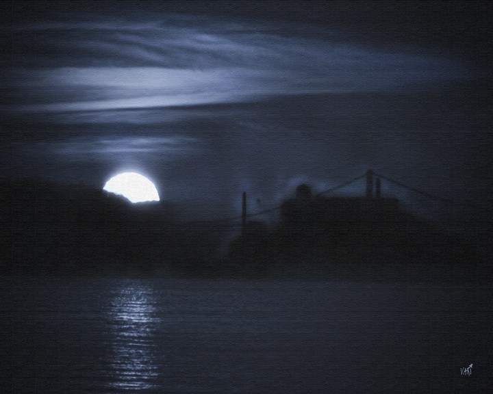 Sunrise at Alcatraz Island