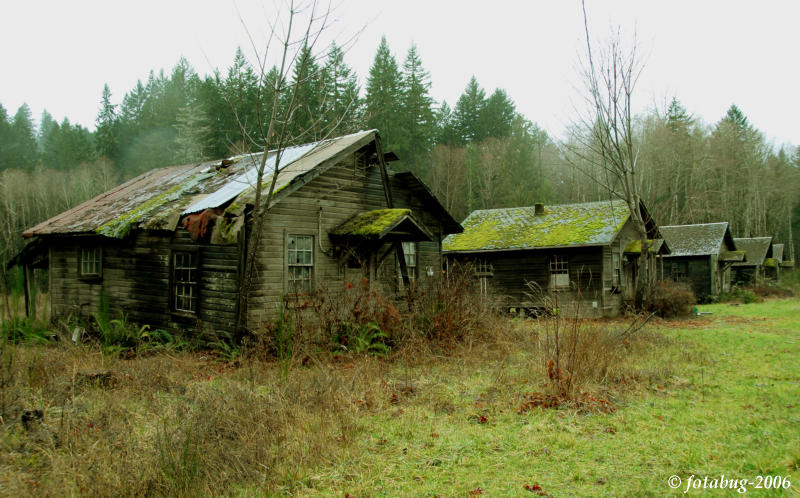 Row of cabins