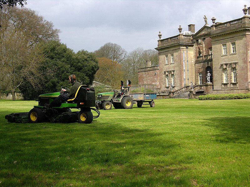 Mowing House Lawn...