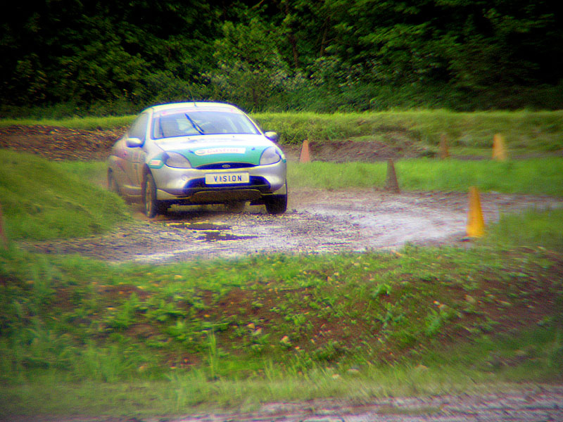 Exiting the chicane