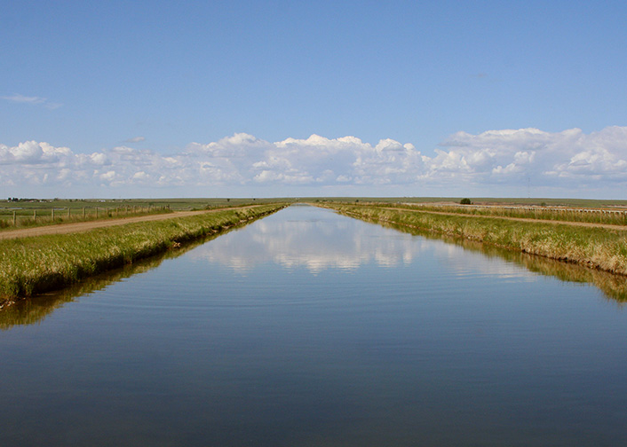 Irrigation canal near Brooks, Alberta