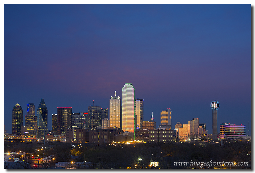 Dallas Skyline Image Taken at Night