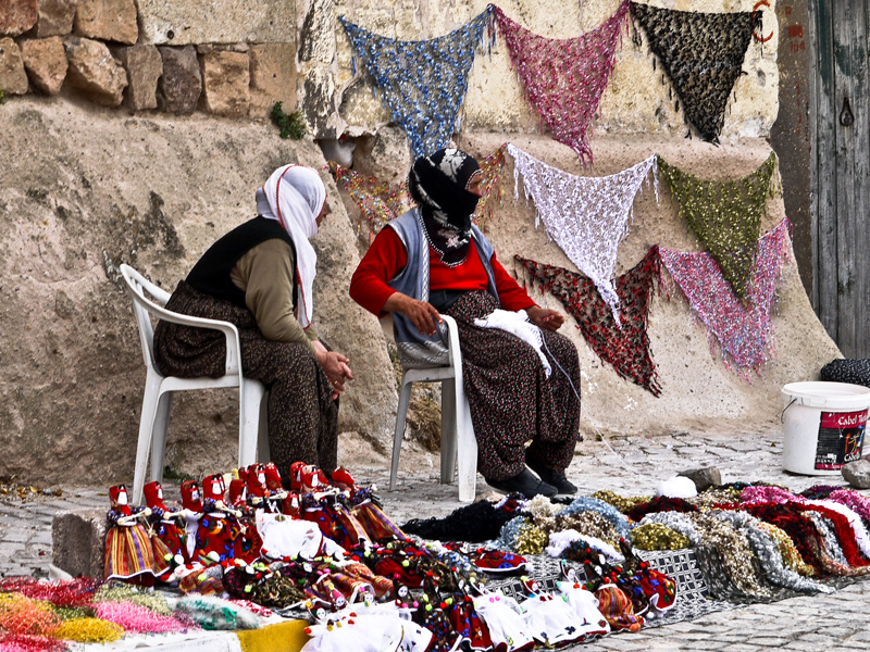 Coloristas puestos callejeros