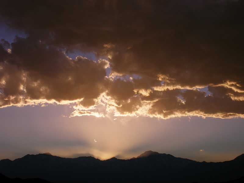 Sundown at the Andes site