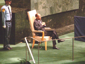 President Aristide at United Nations 2003