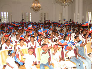 Children during event at National Palace