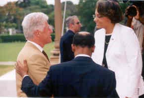 Former President Bill Clinton with President Aristide and First Lady Aristide