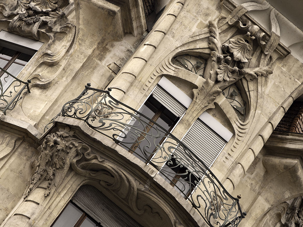 Art Nouveau Style Wrought Iron Balcony