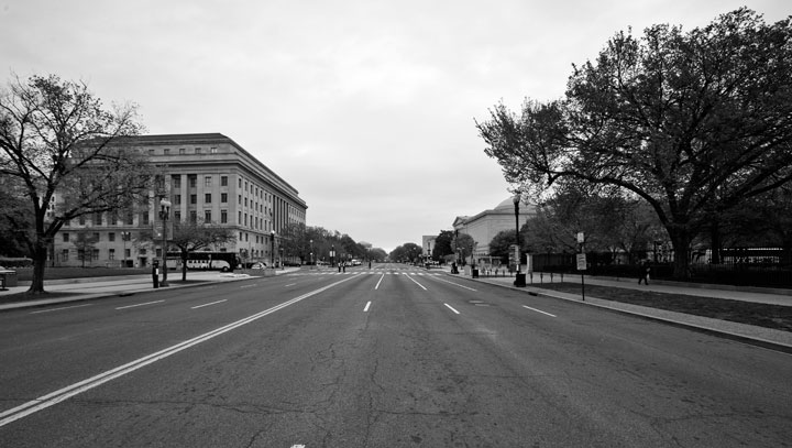 Very quiet in DC this morning 16th April