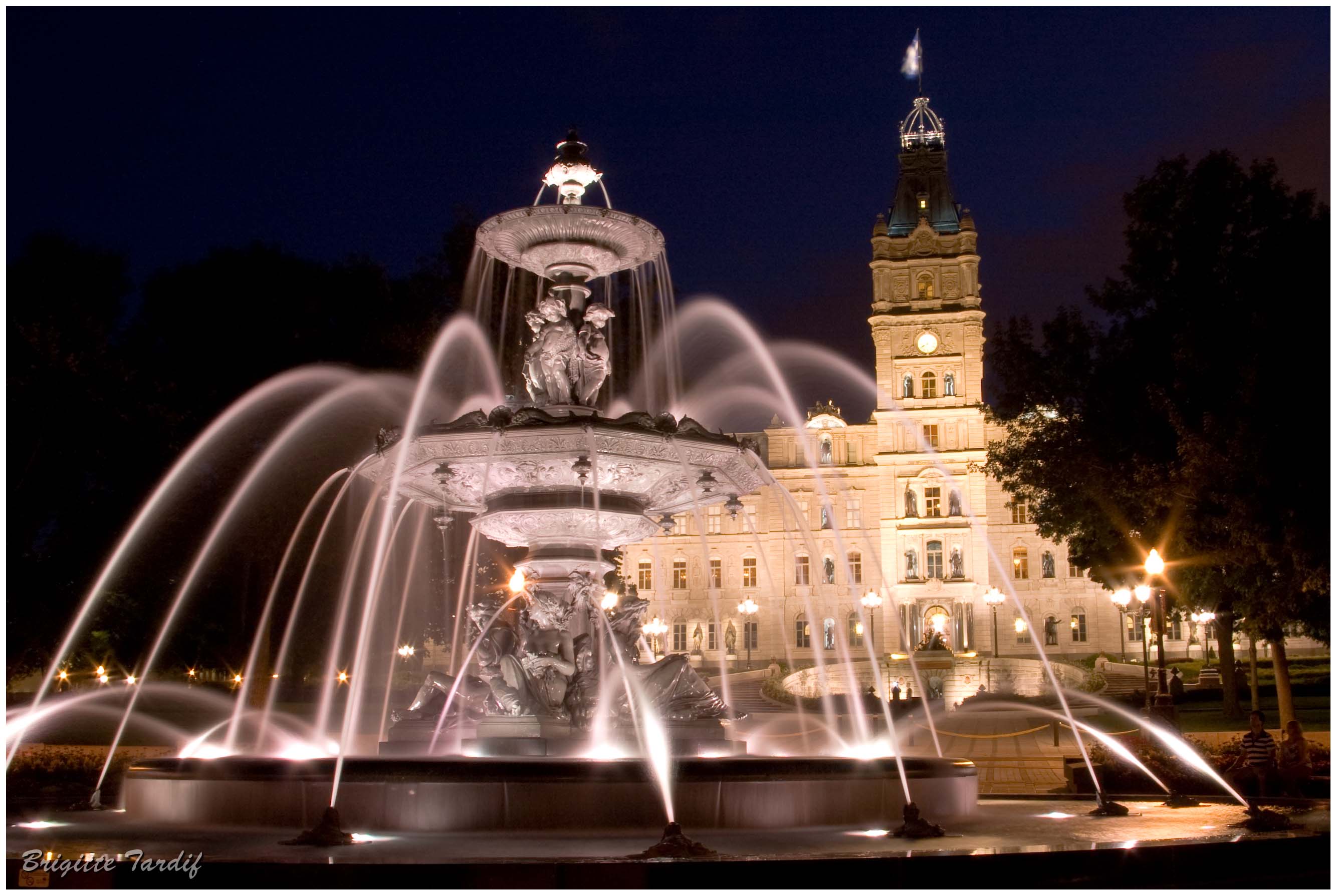 Fontaine de Tourny de Soir