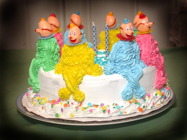 Matis first birthday clown cake
