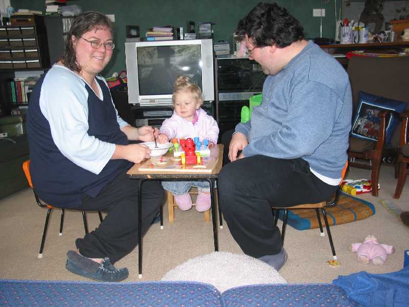 mummy daddy sit here