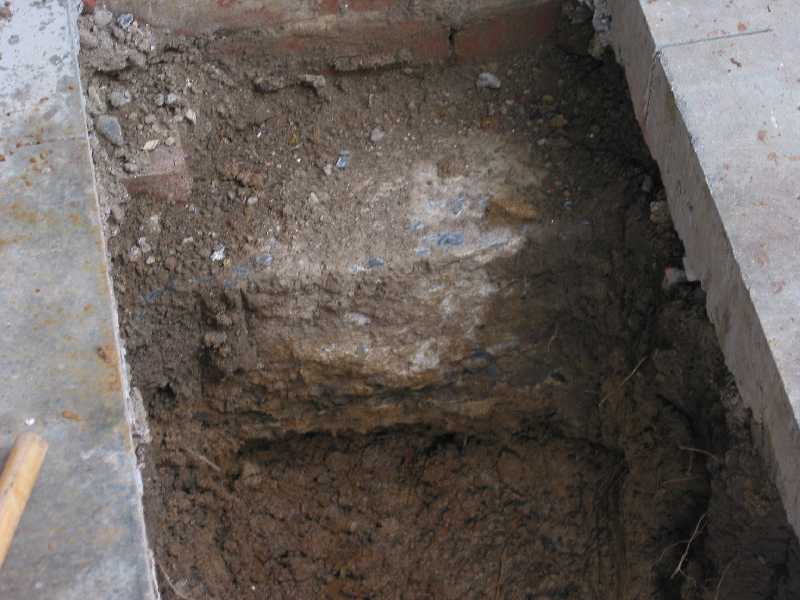 substandard old footings - got to go!