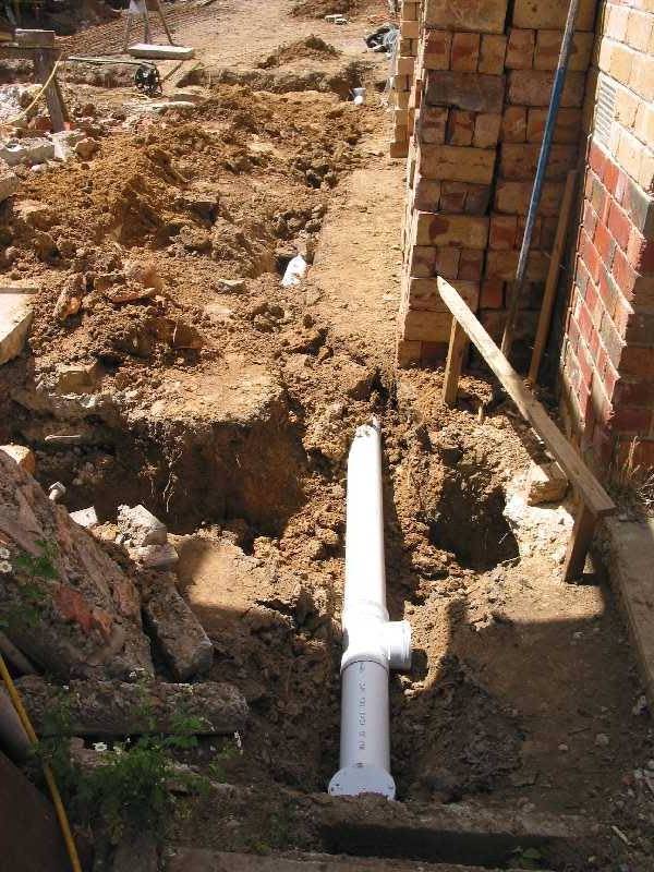 plumbing under the garage