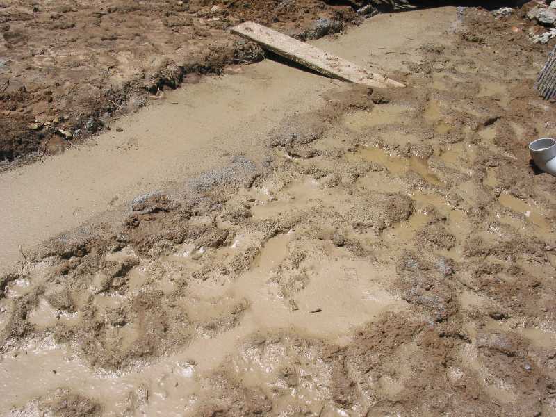 mud meets concrete