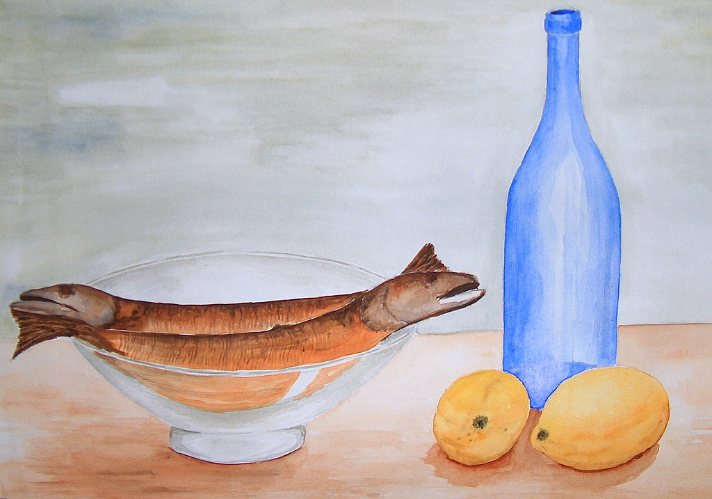 Still life, dead fish