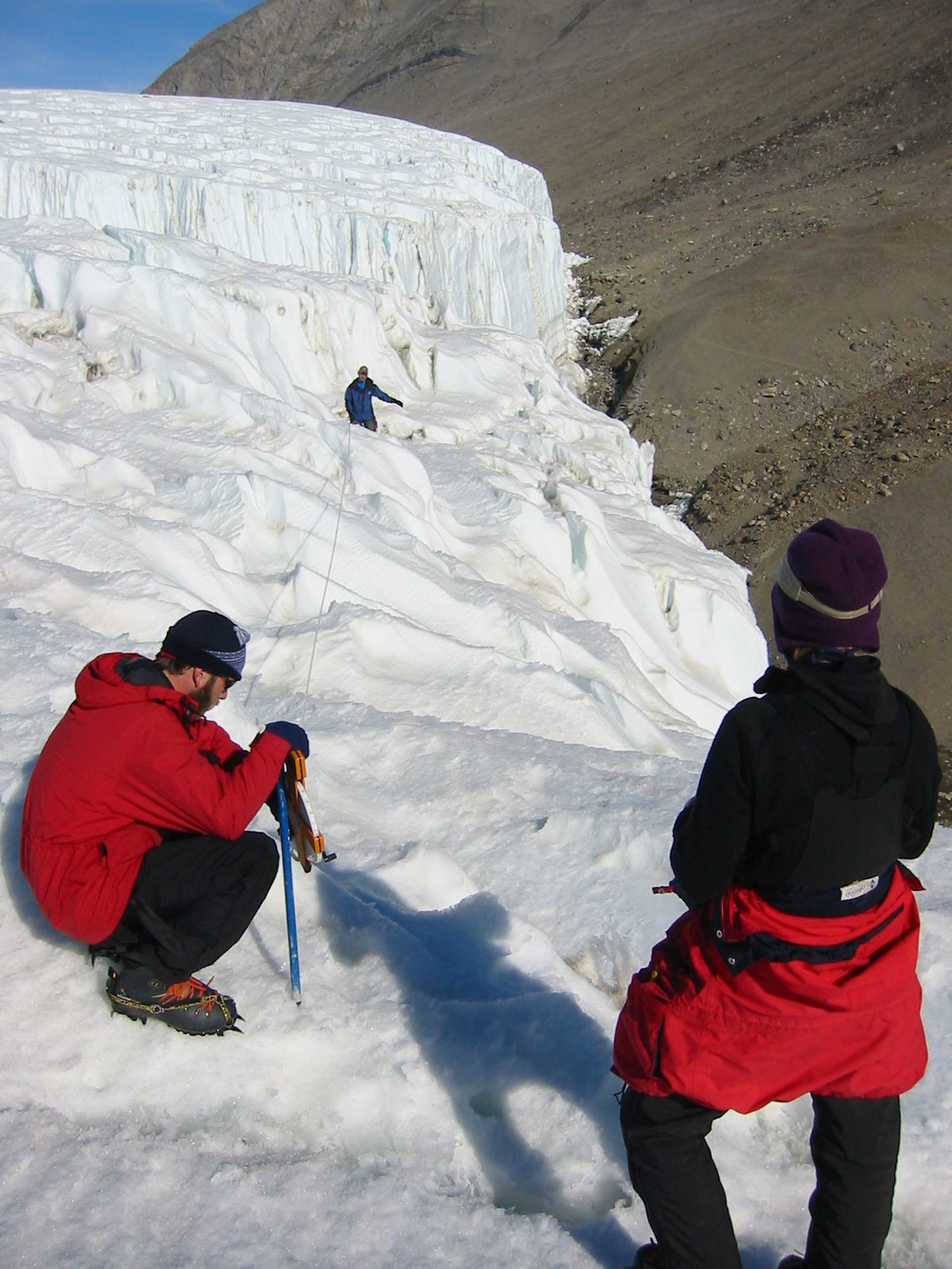 Measuring out distance for flag markers.JPG