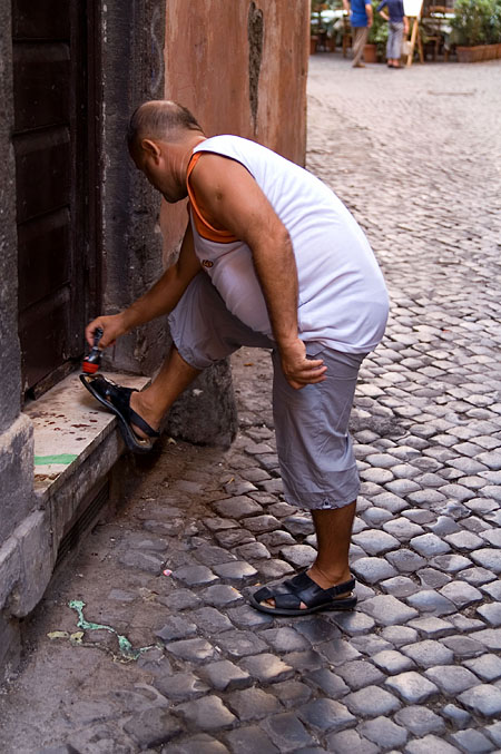 shoe polishing