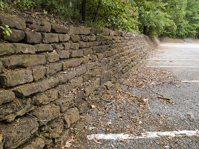 Parking lot retaining wall #3