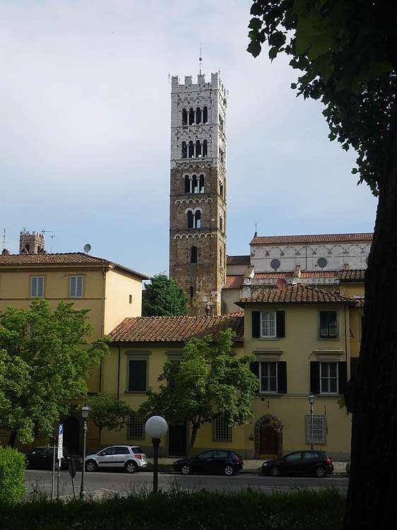 Views of Lucca from the walking path