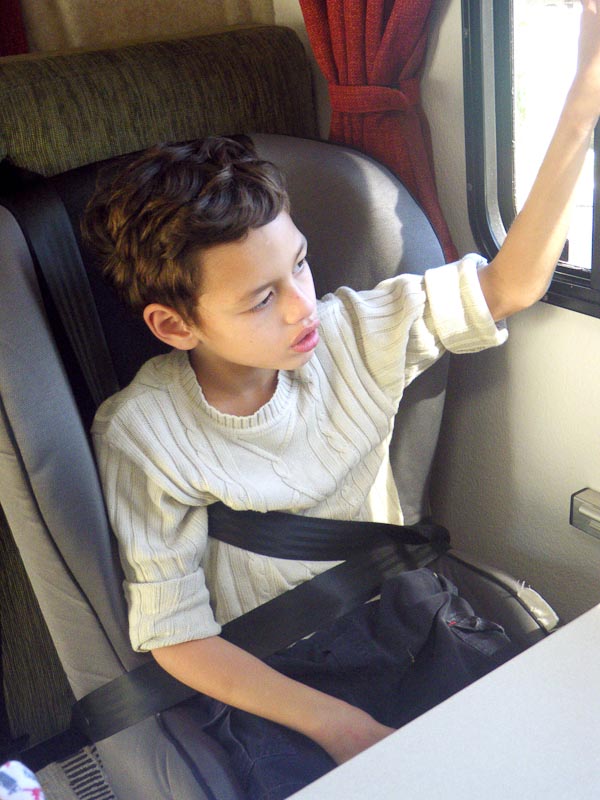 Oliver in camper, April 2011