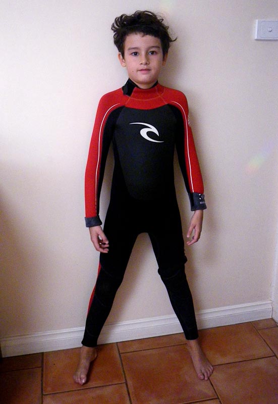 New wetsuit, April 2011