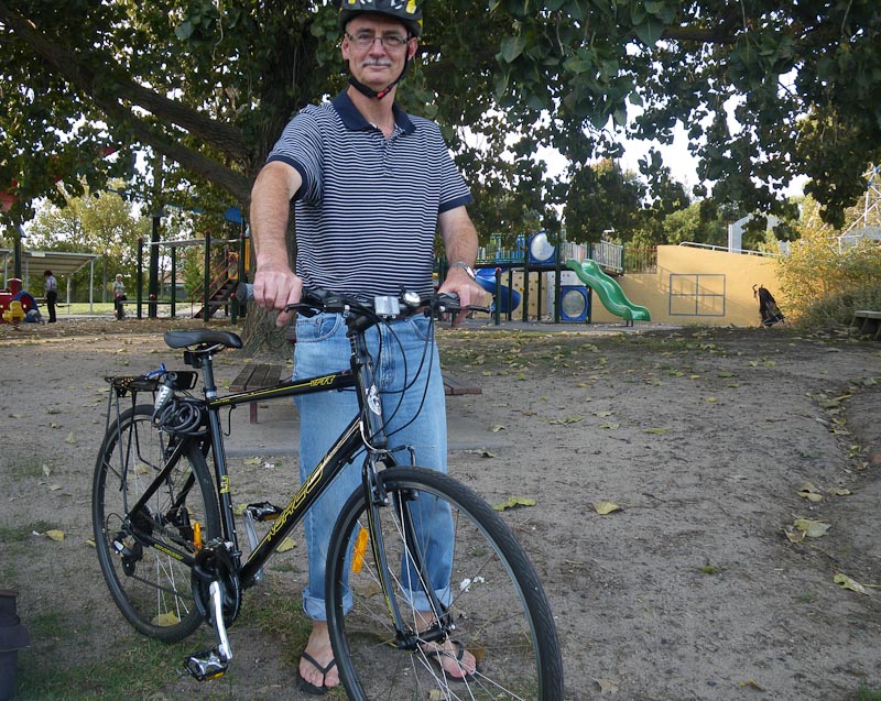 Philip and bike, April 2011