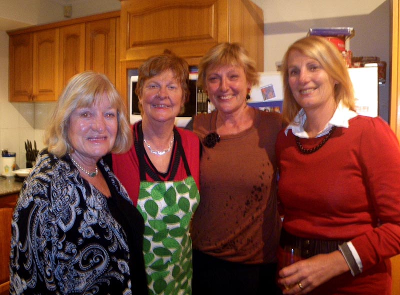 Barb, Marg, Tunde, Liz,  Easter party 2011