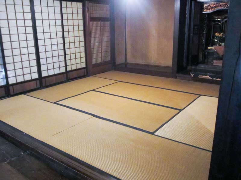 Tatami matting in the houses