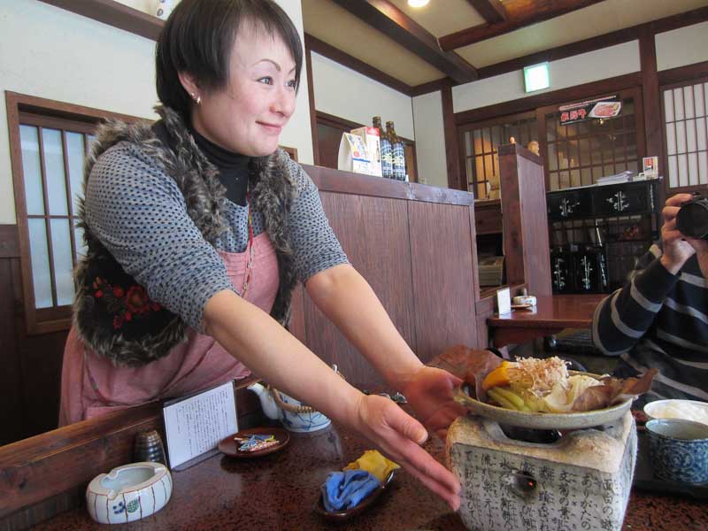Waitress at a great miso cafe