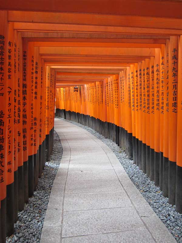Endless torii gates at the Fushimi Inari Shrine