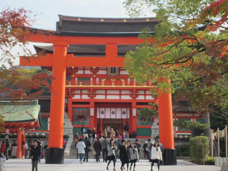 Entering the Fushimi Inari Shrine