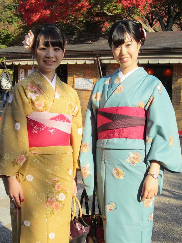 Traditional kimono worn in Kyoto