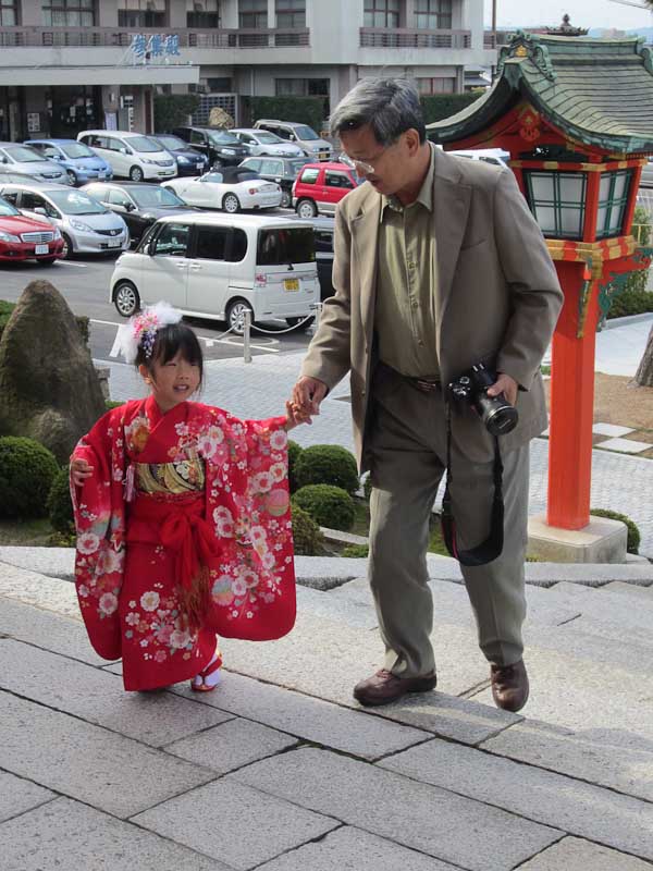 Three-year-old in kimono
