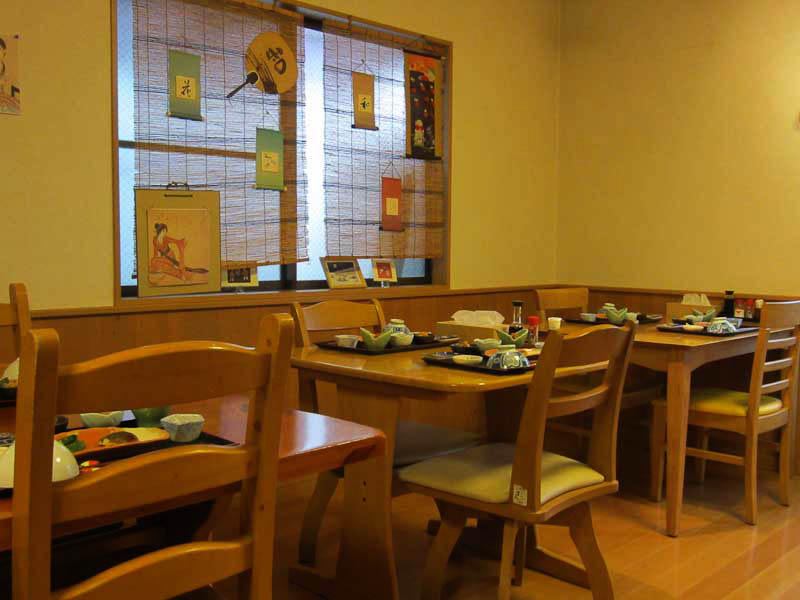 Breakfast room at our ryokan