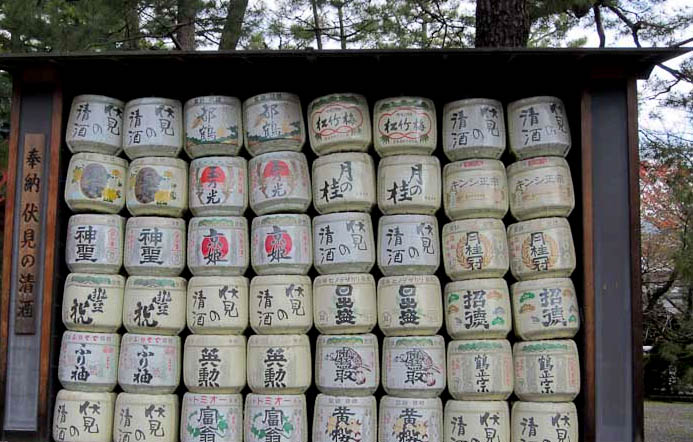 Ginkakuji Temple sake offerings