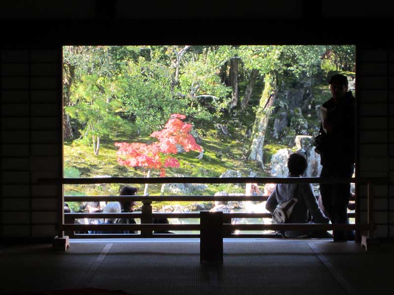 Zen Buddhist Shrine, inside looking out, Arashiyama