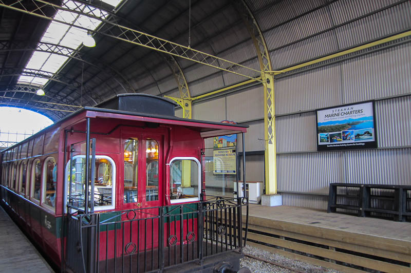 Viewing platform at rear of train
