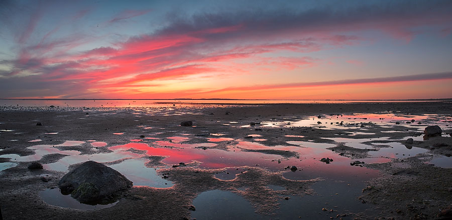 Fiery sunset