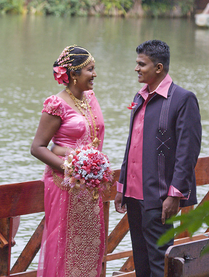 Wedding bride and groom