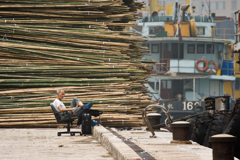 watching the barges